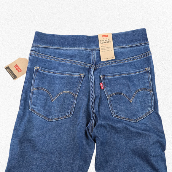 Levi's Medium Wash Mid Rise Shaping Leggings Jeggings Skinny Jeans Size 25 - Picture 8 of 10